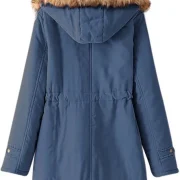 faux sheepskin hooded coat