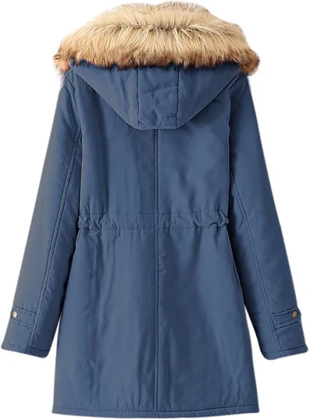faux sheepskin hooded coat