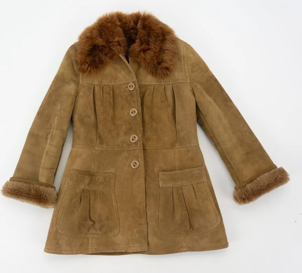 fitted sheepskin coat