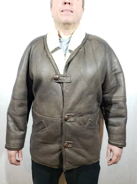 football manager sheepskin coat