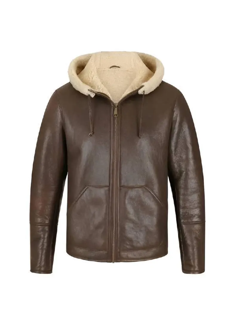 Hooded Shearling Coat