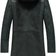 hooded shearling coat