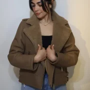 front Sheepskin Jacket Womens\