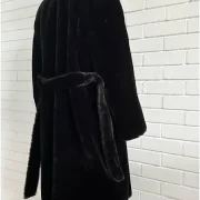 ladies black sheepskin coat