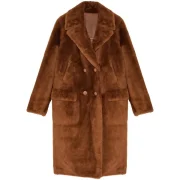 ladies brown sheepskin coat