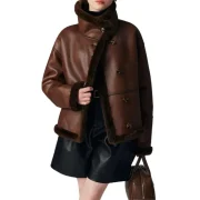 ladies leather flying jacket