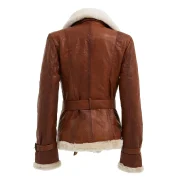 ladies sheepskin aviator jacket
