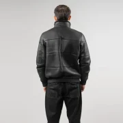 leather and sheepskin bomber jacket