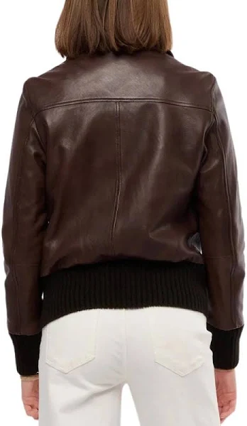 Leather Flight Jacket Womens