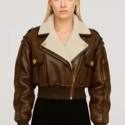 leather flying jacket womens