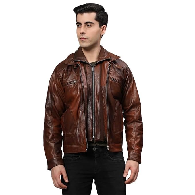 Leather Jacket With Sheepskin