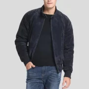 leather jacket with wool