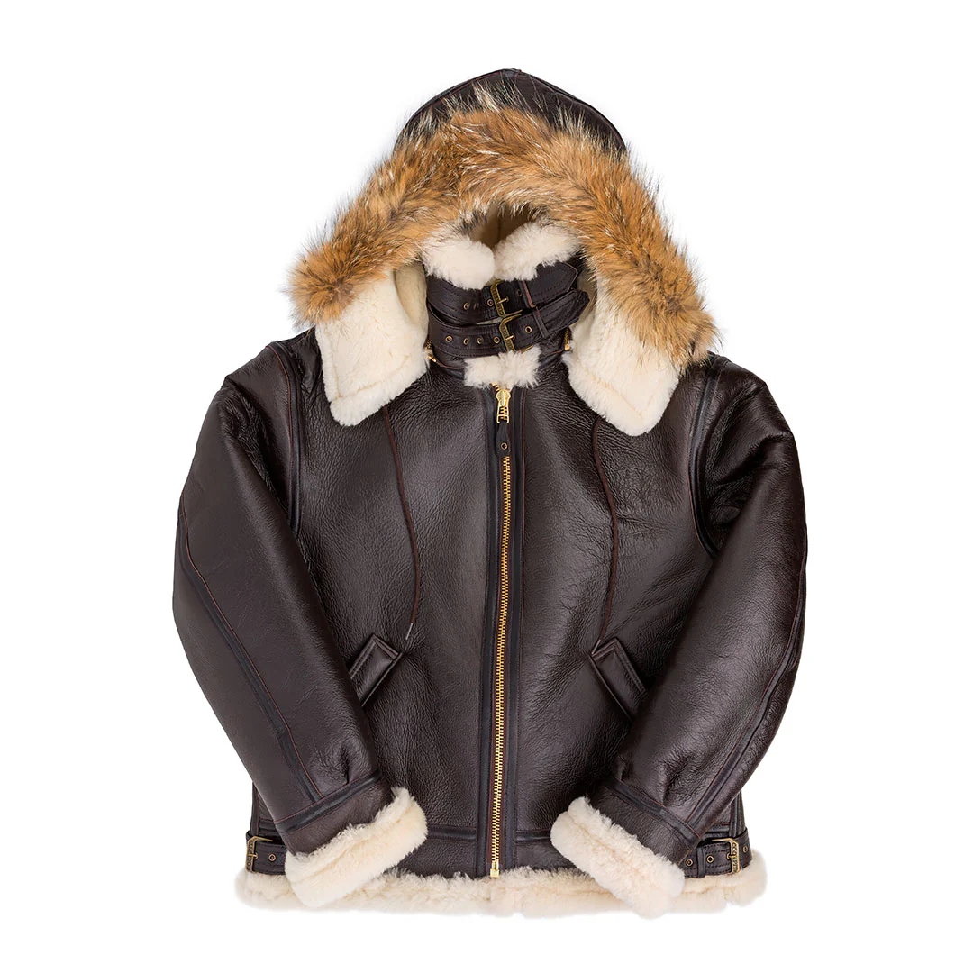 Leather Sheepskin Flight Jacket