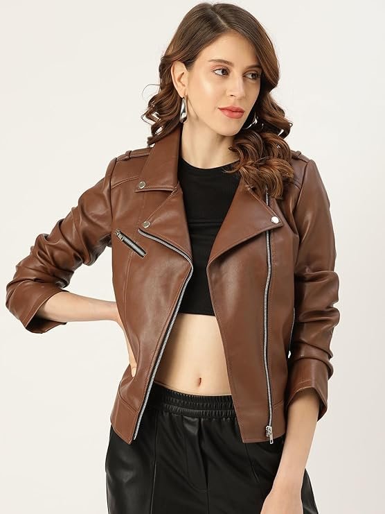 Leather Sheepskin Jacket Womens