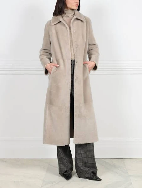 long shearling coat womens