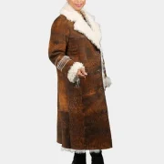 long sheepskin coat ladies