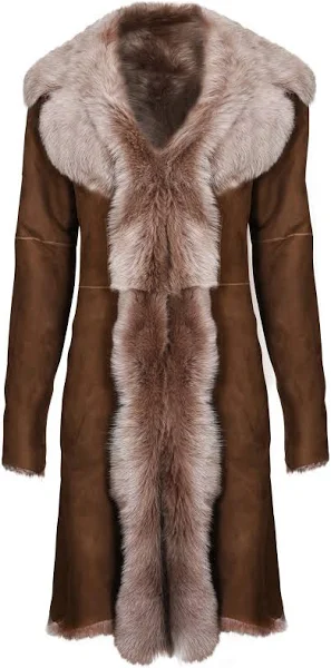 long womens shearling coat