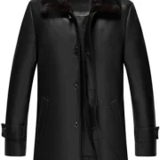 Black Sheepskin Coat