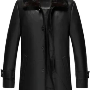 Black Sheepskin Coat