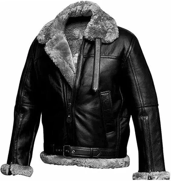 Mens Black Sheepskin Jacket