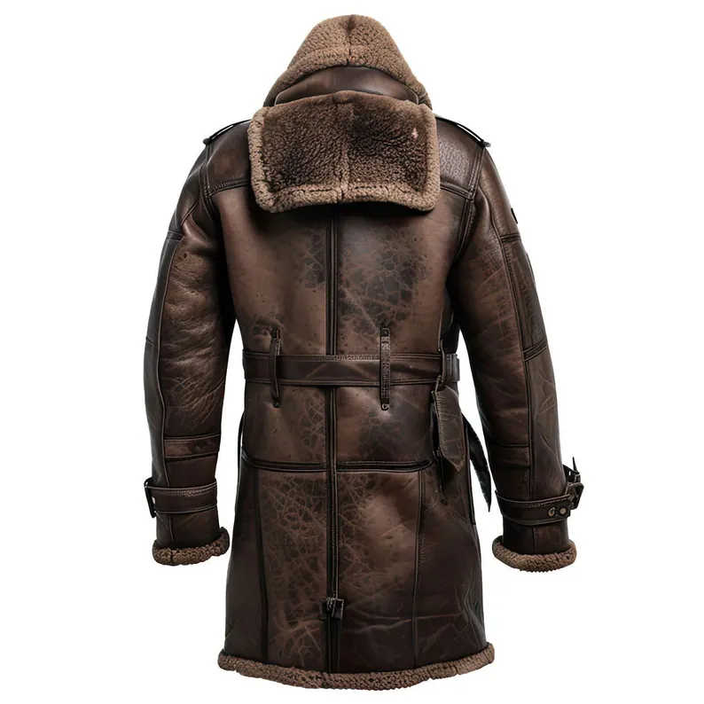 Mens Long Shearling Coat