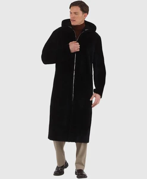 mens sheepskin lined coat