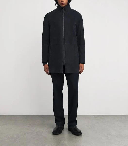 mens suede sheepskin coat