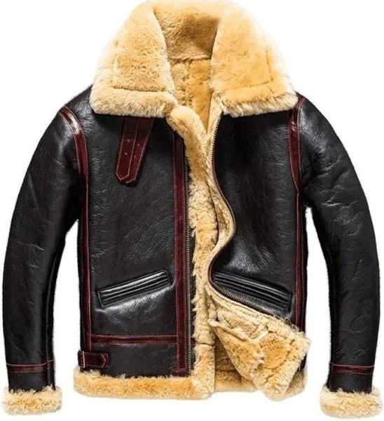 Mens Vintage Sheepskin Jacket
