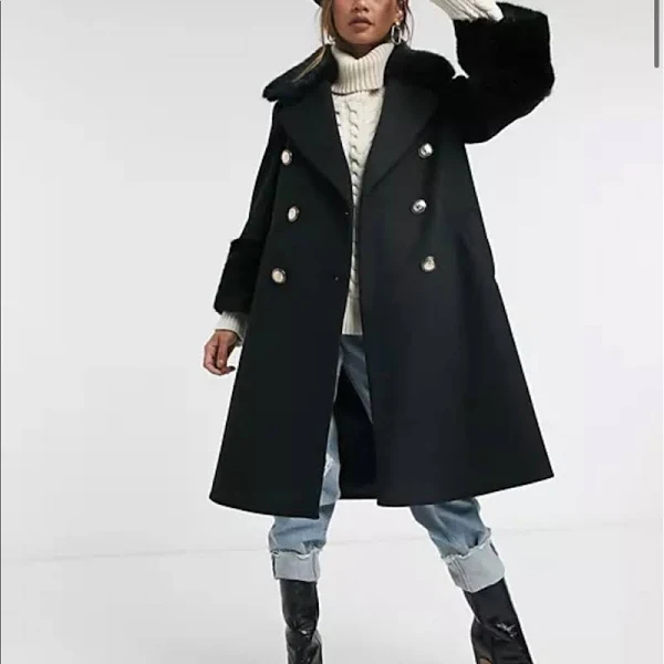River Island Sheepskin Coat