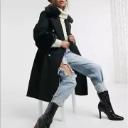 River Island Sheepskin Coat