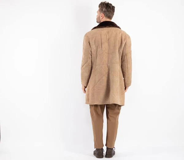 shearling coat mens vintage