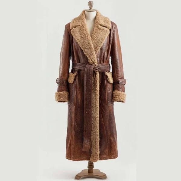shearling coat womens long