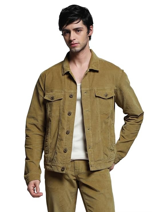 Shearling Jacket Men Brown