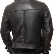 shearling jacket mens black
