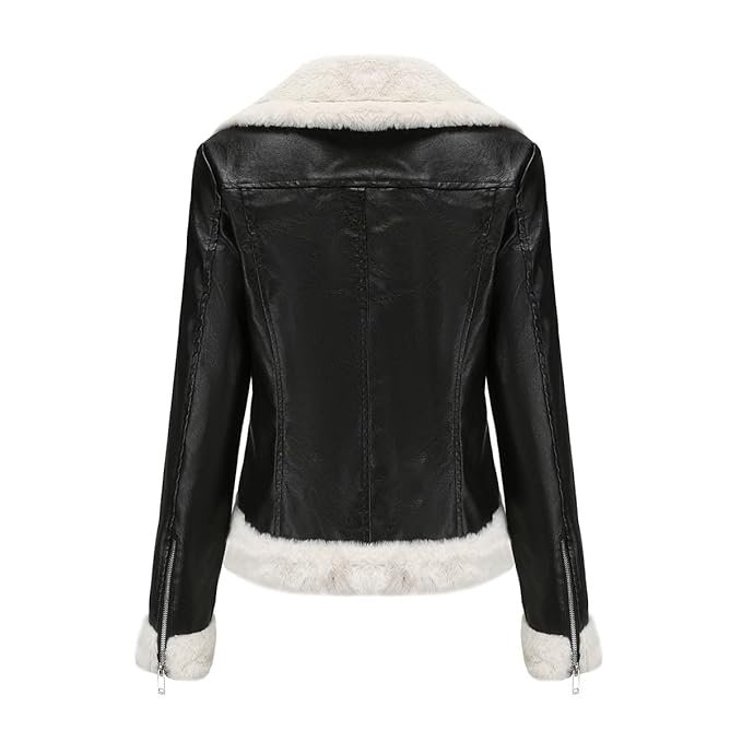 Shearling Leather Jacket Womens