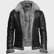 shearling mens leather jacket