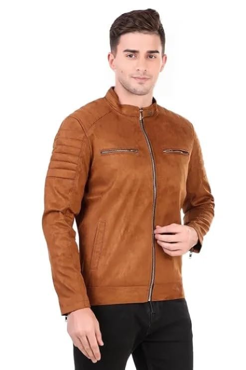 Shearling Suede Jacket Mens