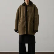 ladies 3/4 length sheepskin coat
