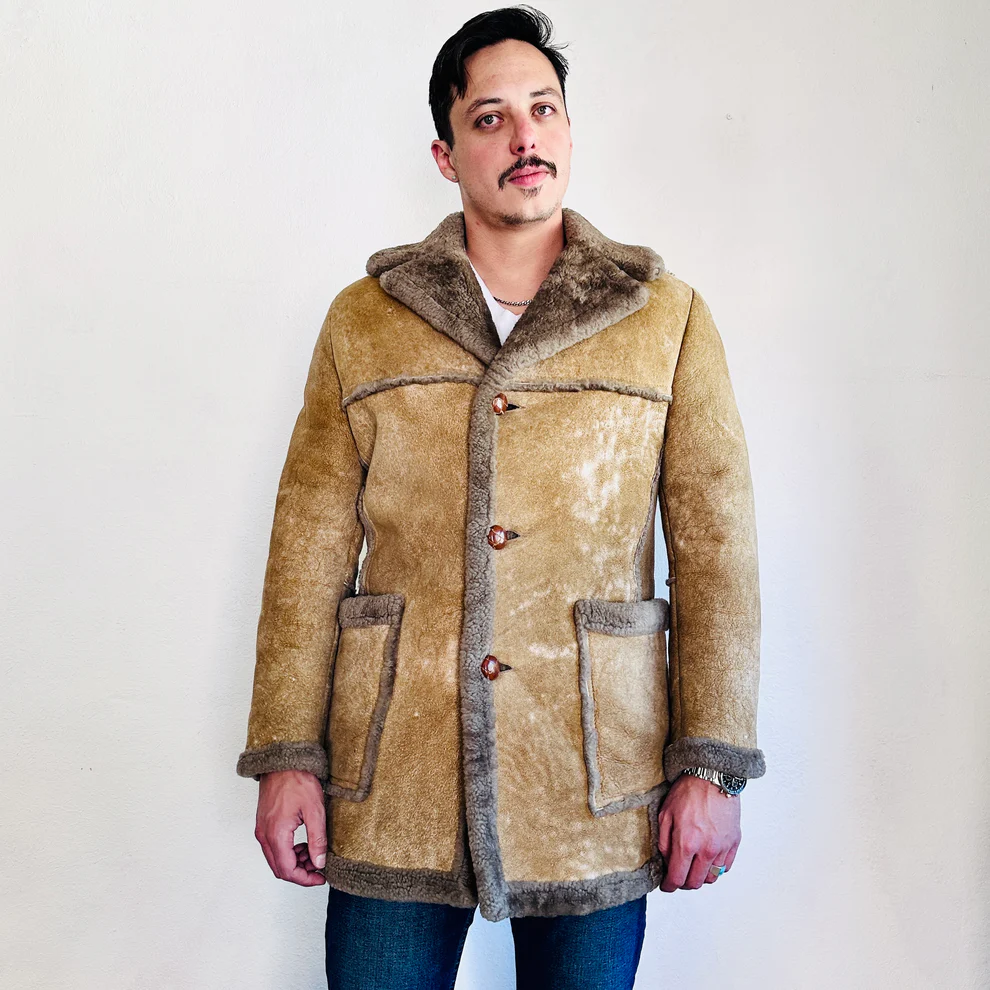 Sheepskin Coat Mens Vintage