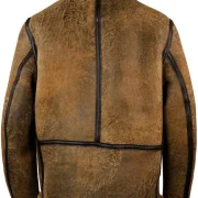 sheepskin collar jacket mens