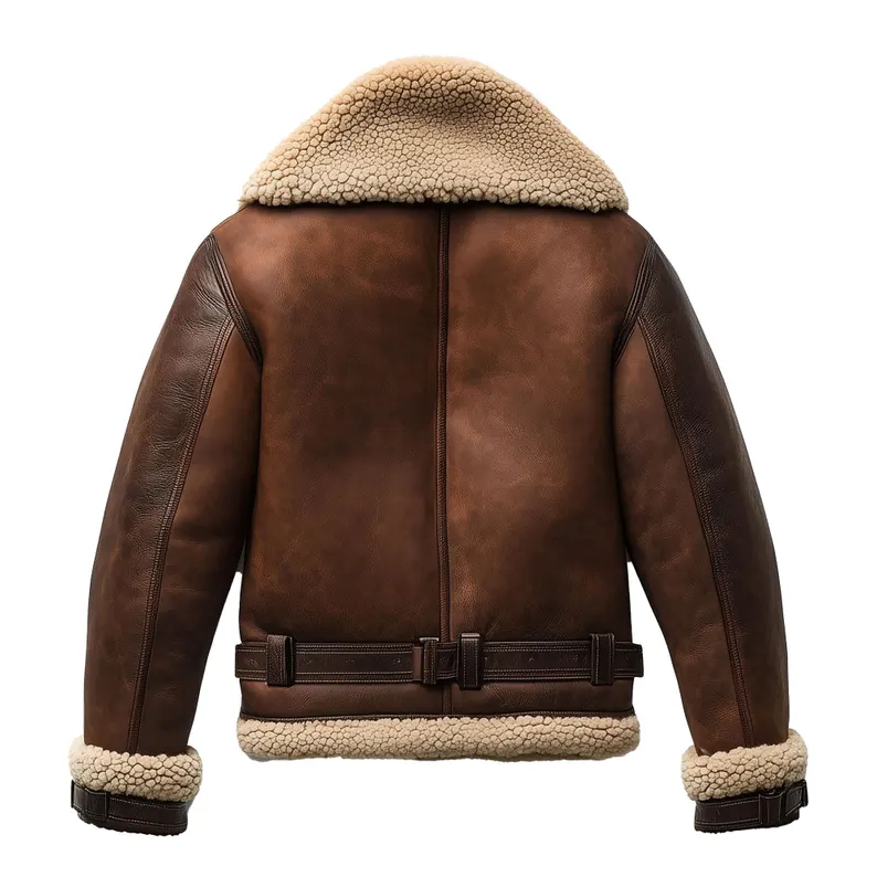 Sheepskin Leather Aviator Jacket