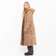 70 Sheepskin Shearling Hooded Coat