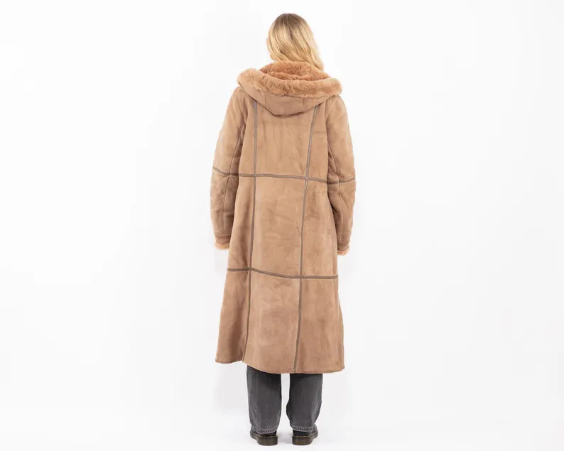 70 Sheepskin Shearling Hooded Coat