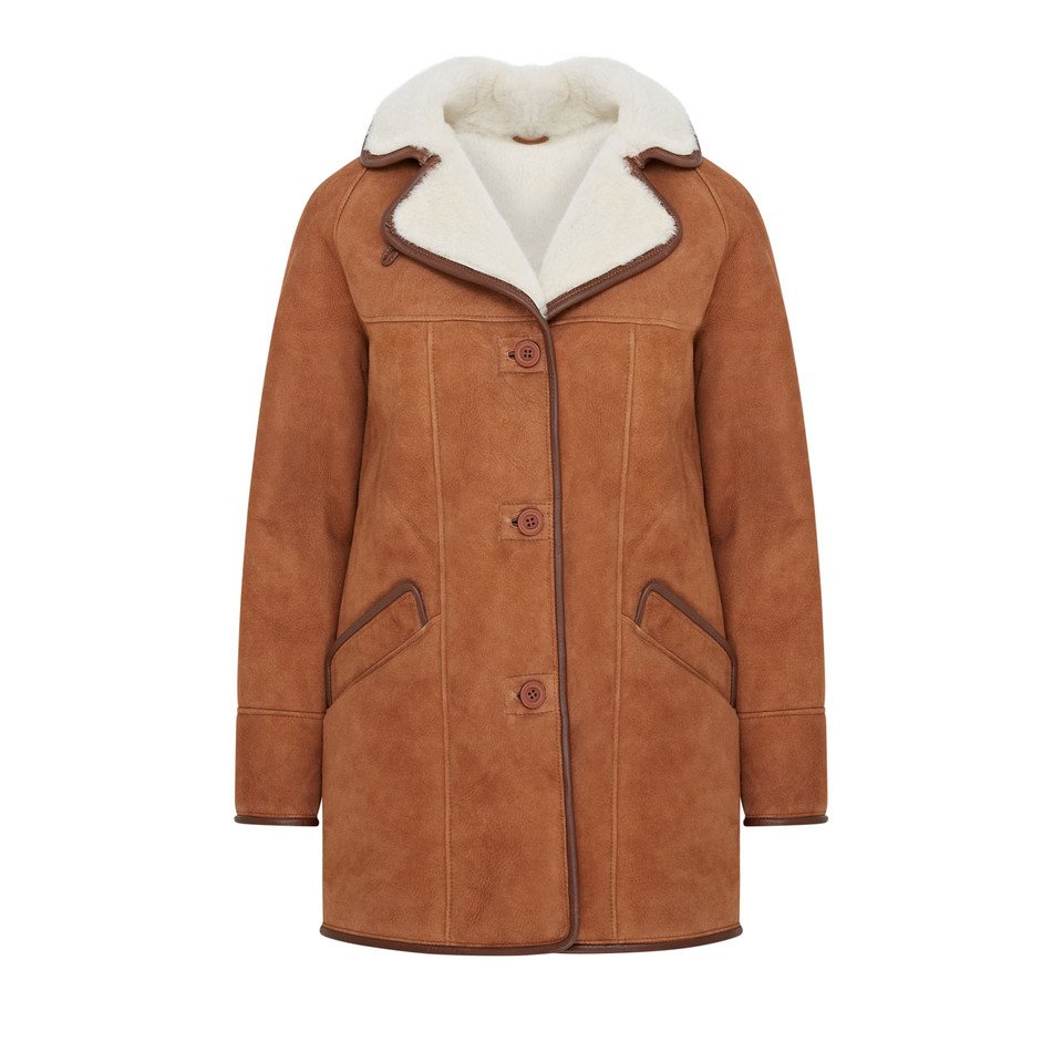 Tan Sheepskin Coat Women