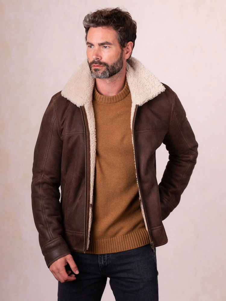 Aviator Sheepskin Men Jacket
