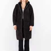 Black Sheepskin Coat Vintage