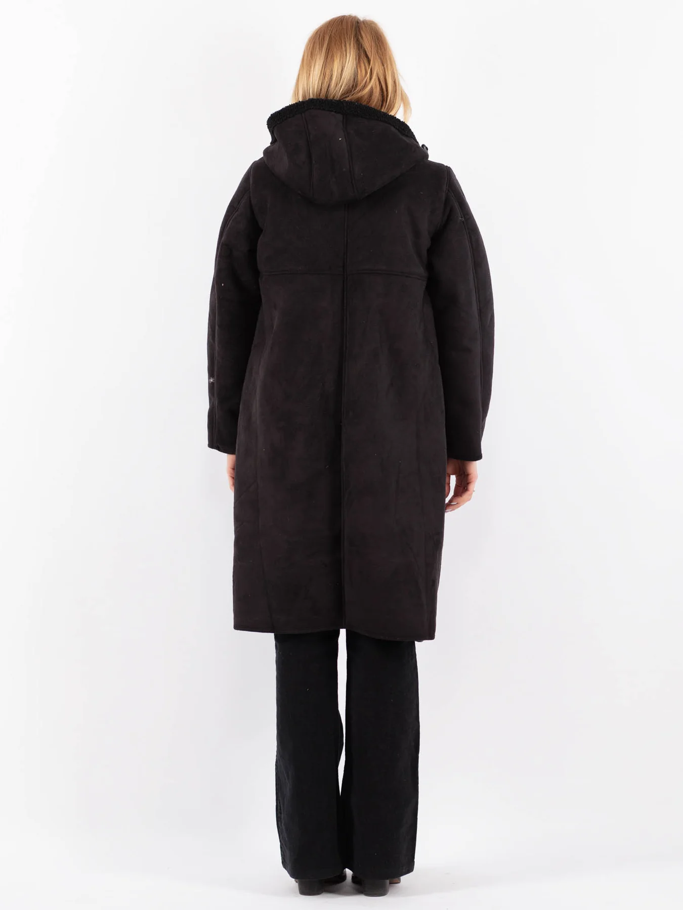 Black Sheepskin Coat Vintage