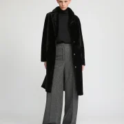 Black Sheepskin Coat Women