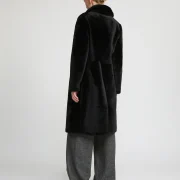 Black Sheepskin Coat Women