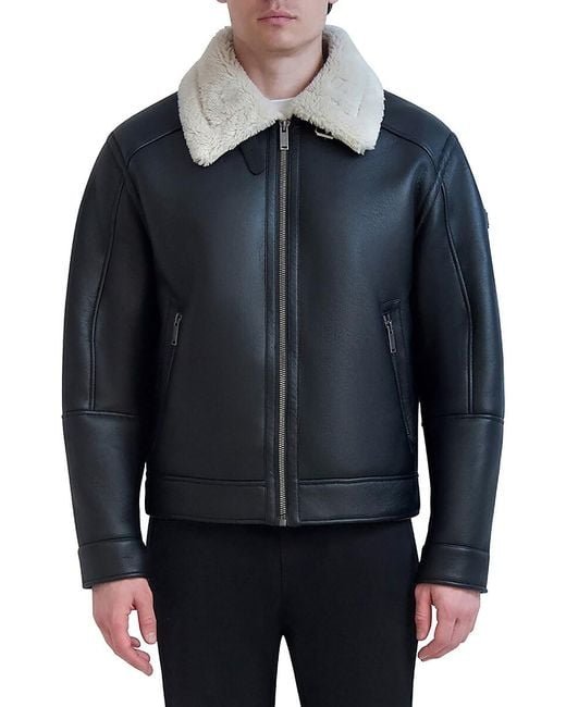 Black Sheepskin Flight Jacket